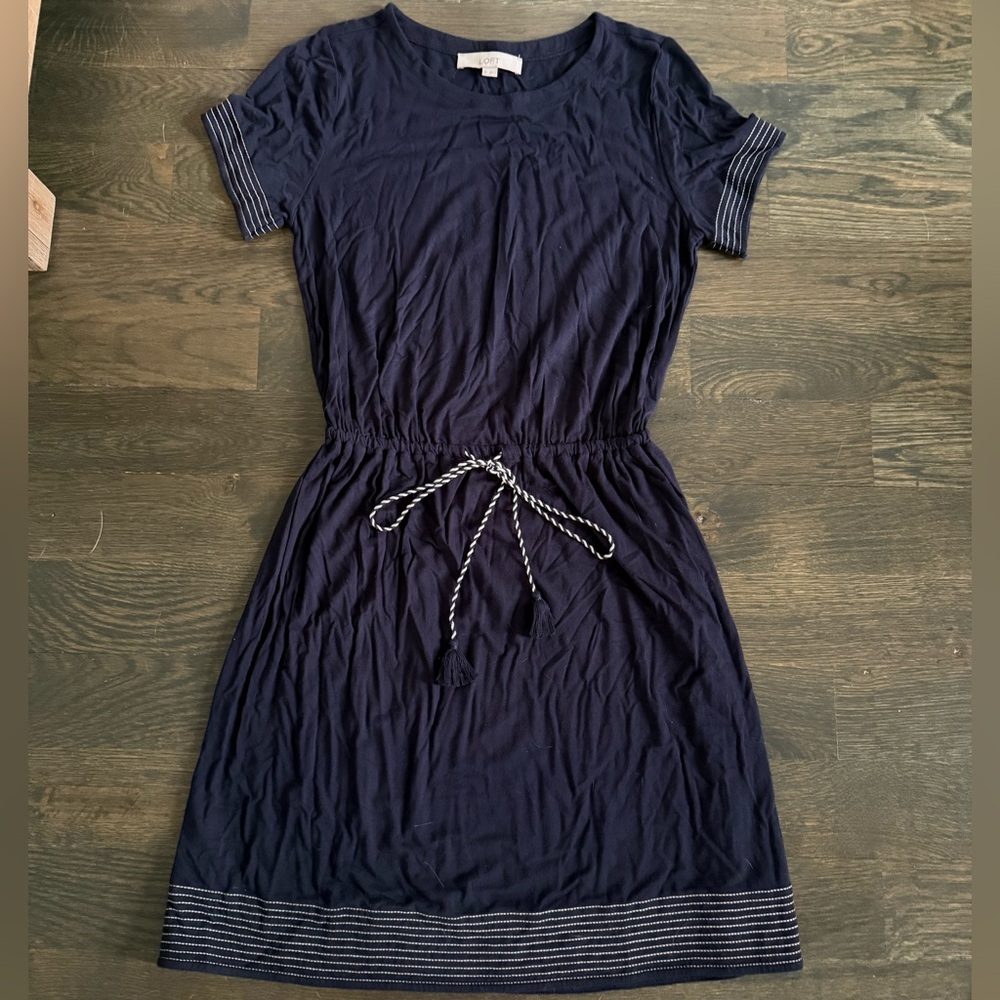 Loft Navy Blue Casual Dress